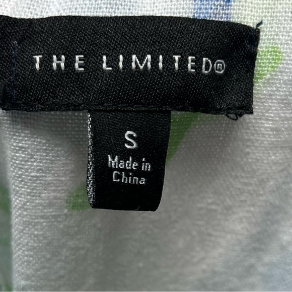 The Limited Halter Maxi Dress Womens Small Floral Sleeveless Belt Linen Coastal - Picture 9 of 12